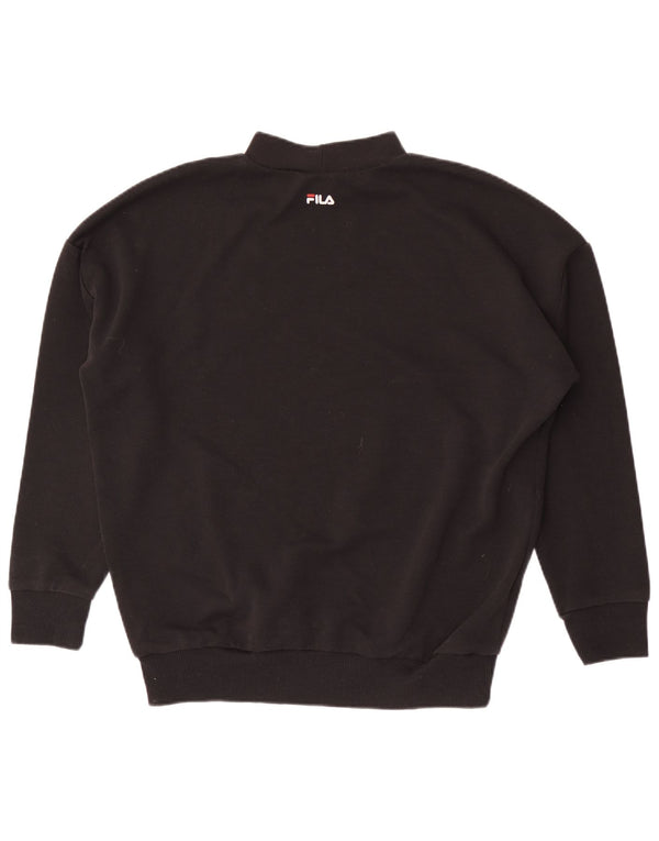 Fila Herre Loose Fit Sweatshirt Jumper Lille Sort Polyester