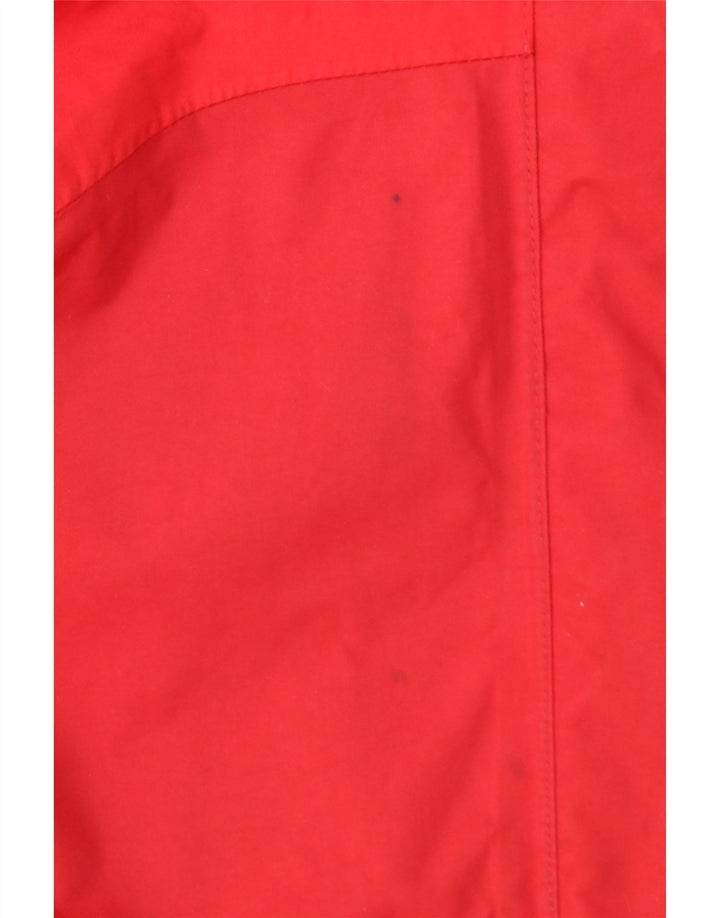 JACK WOLFSKIN Regnjakke med hætte til kvinder UK 8/10 Lille rød polyamid