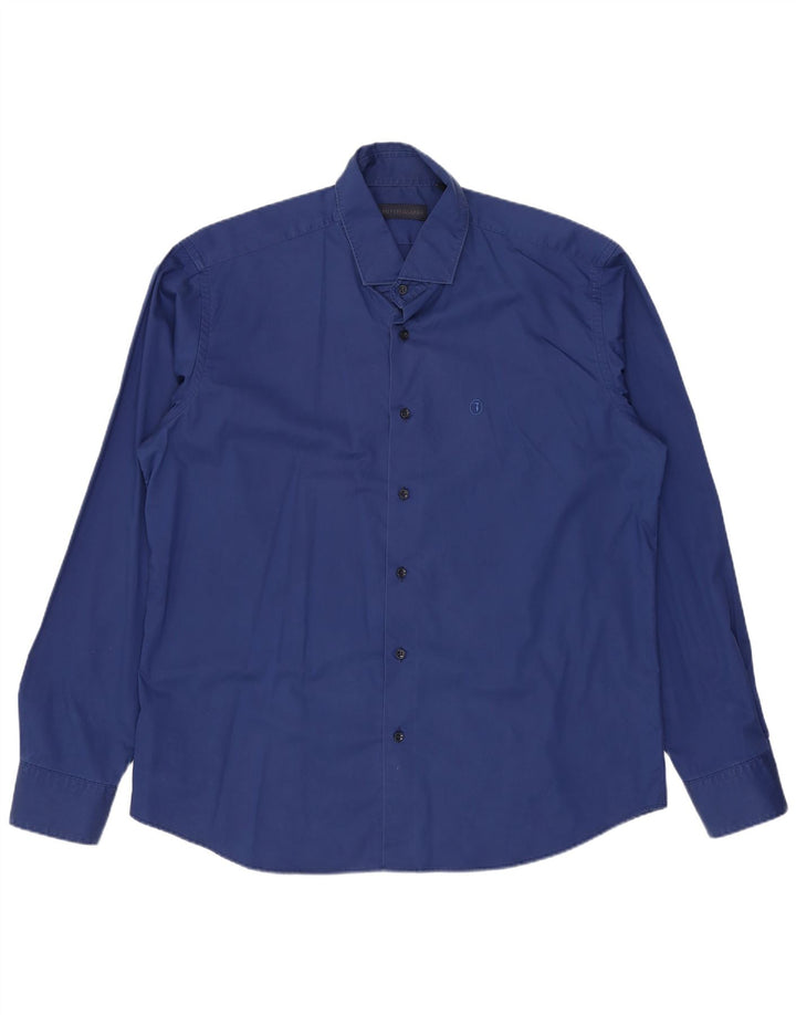 Trussardi Herreskjorte Str. 43 17 XL Blå Bomuld