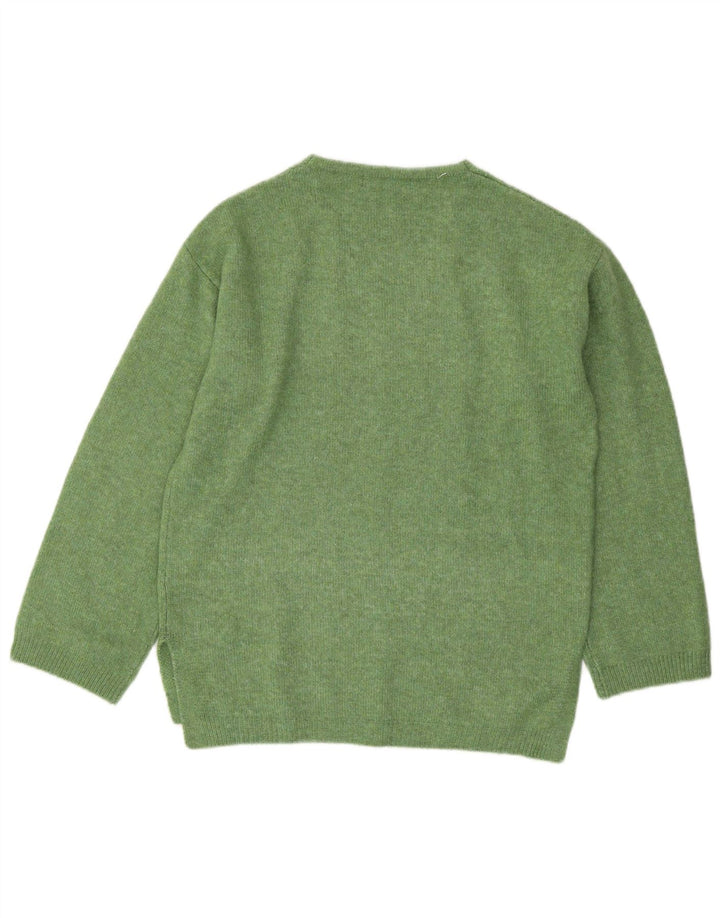 Marks & Spencer Dame Oversized V-hals sweater UK 10 Lille Grøn