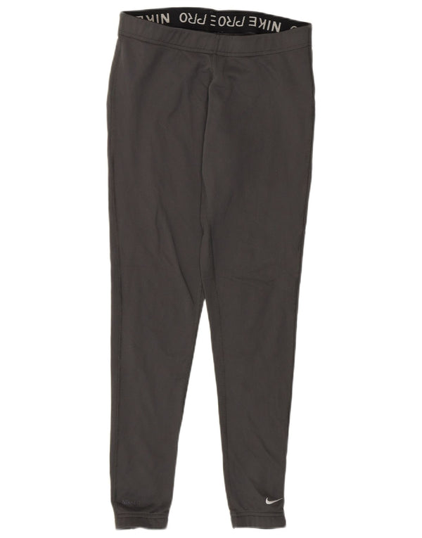 NIKE Womens Fit Dry Leggings US 0/2 XS Grå Polyester