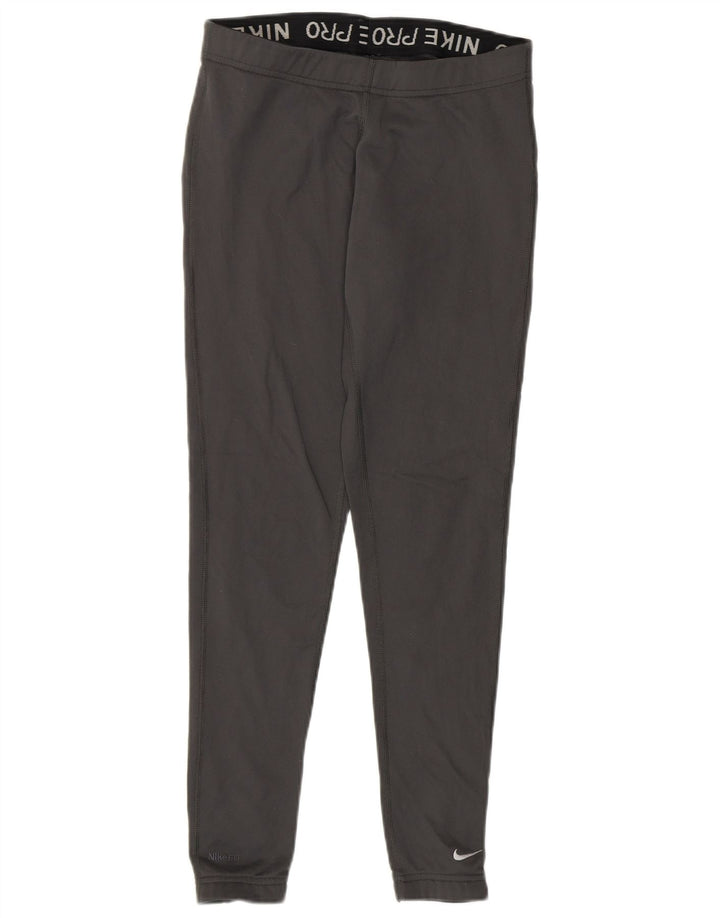 NIKE Womens Fit Dry Leggings US 0/2 XS Grå Polyester
