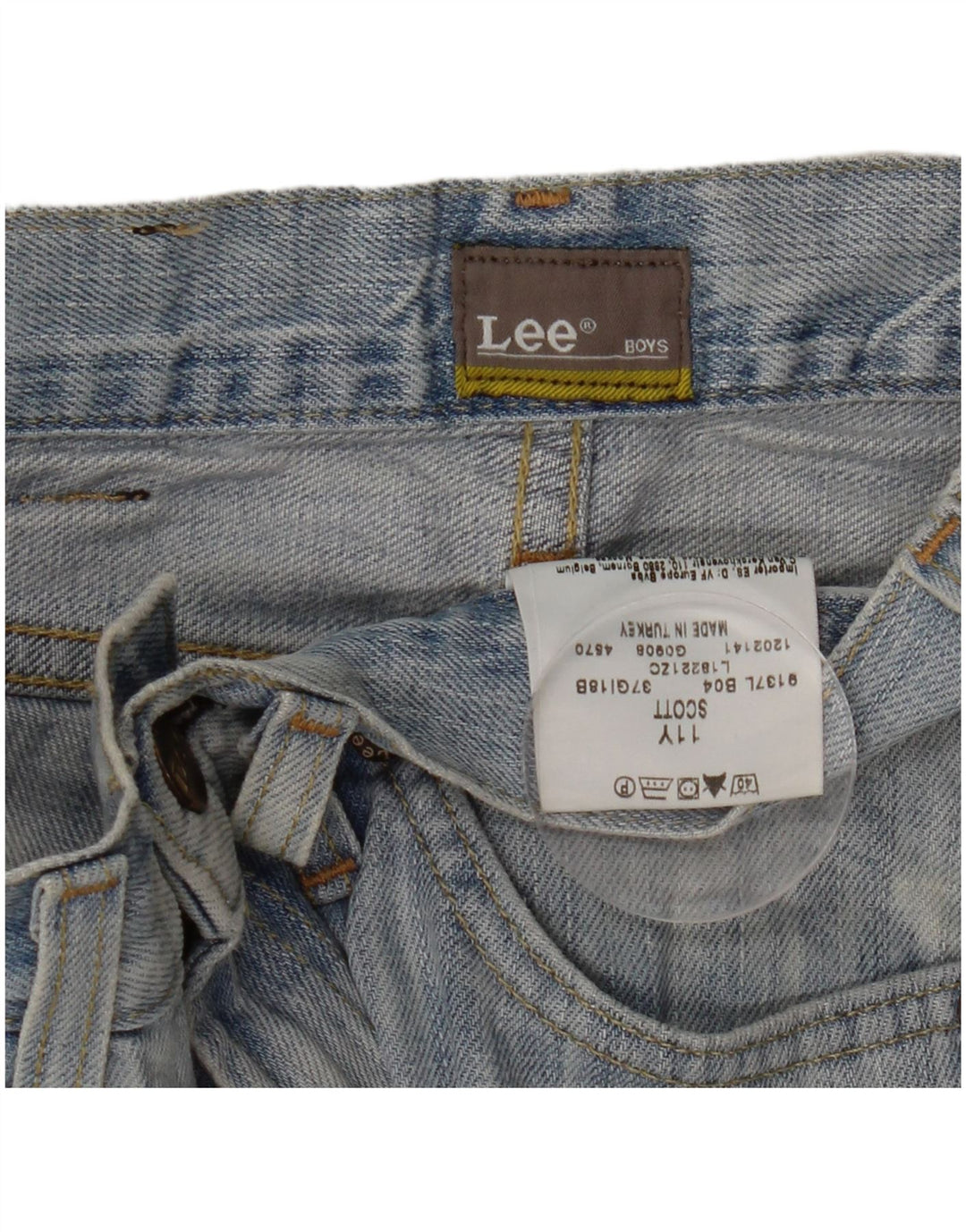 LEE Boys Scott Straight Jeans 10-11 år W26 L27 Blå Bomuld