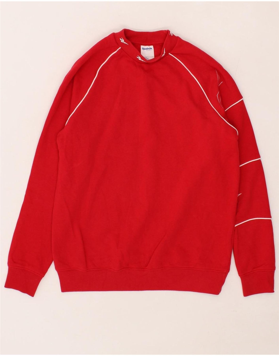 REEBOK Womens Sweatshirt Jumper UK 10 Small Red Cotton Vintage Reebok and Second-Hand Reebok from Messina Hembry 