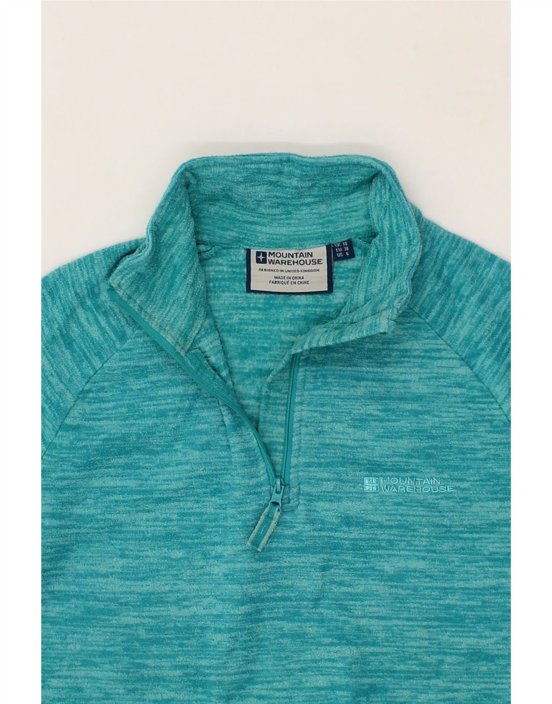 MOUNTAIN WAREHOUSE Womens Fleece Jumper UK 10 Small Turquoise Polyester Vintage Mountain Warehouse and Second-Hand Mountain Warehouse from Messina Hembry 
