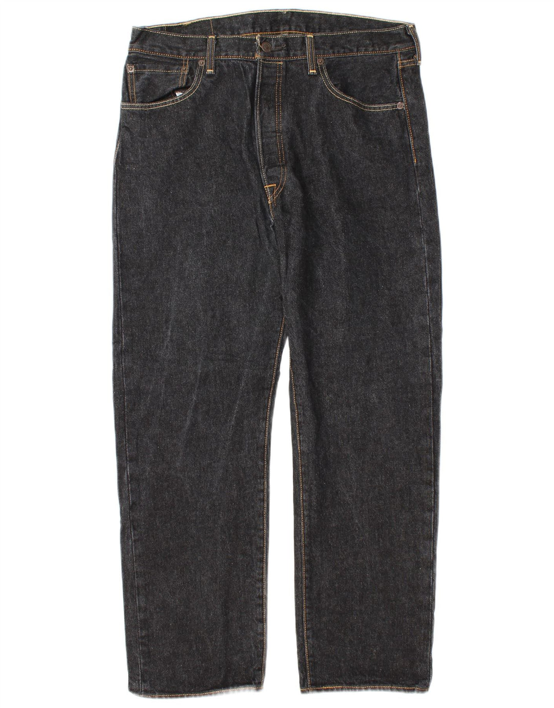 Levi's Herre 501 Straight Jeans W36 L32 Grå Bomuld