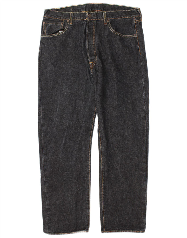 Levi's Herre 501 Straight Jeans W36 L32 Grå Bomuld