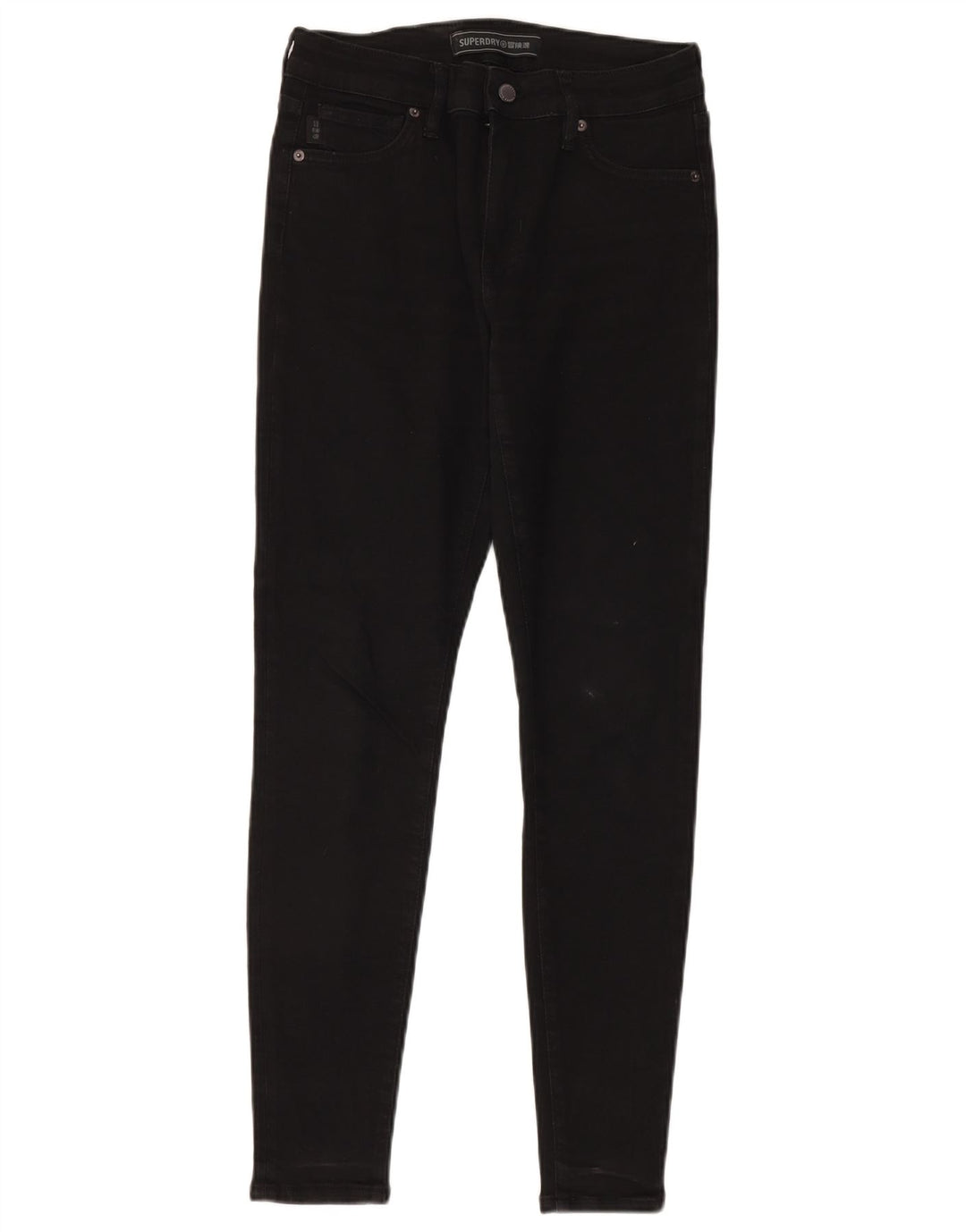 Superdry Regular Skinny Jeans til kvinder W29 L30 sort bomuld