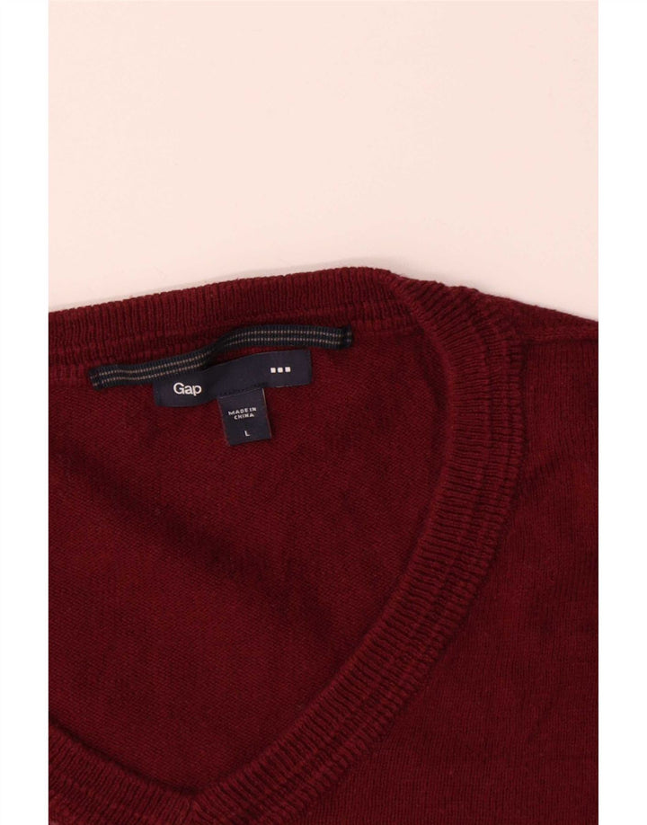 Gap Herre V-hals sweater Stor rødbrun bomuld