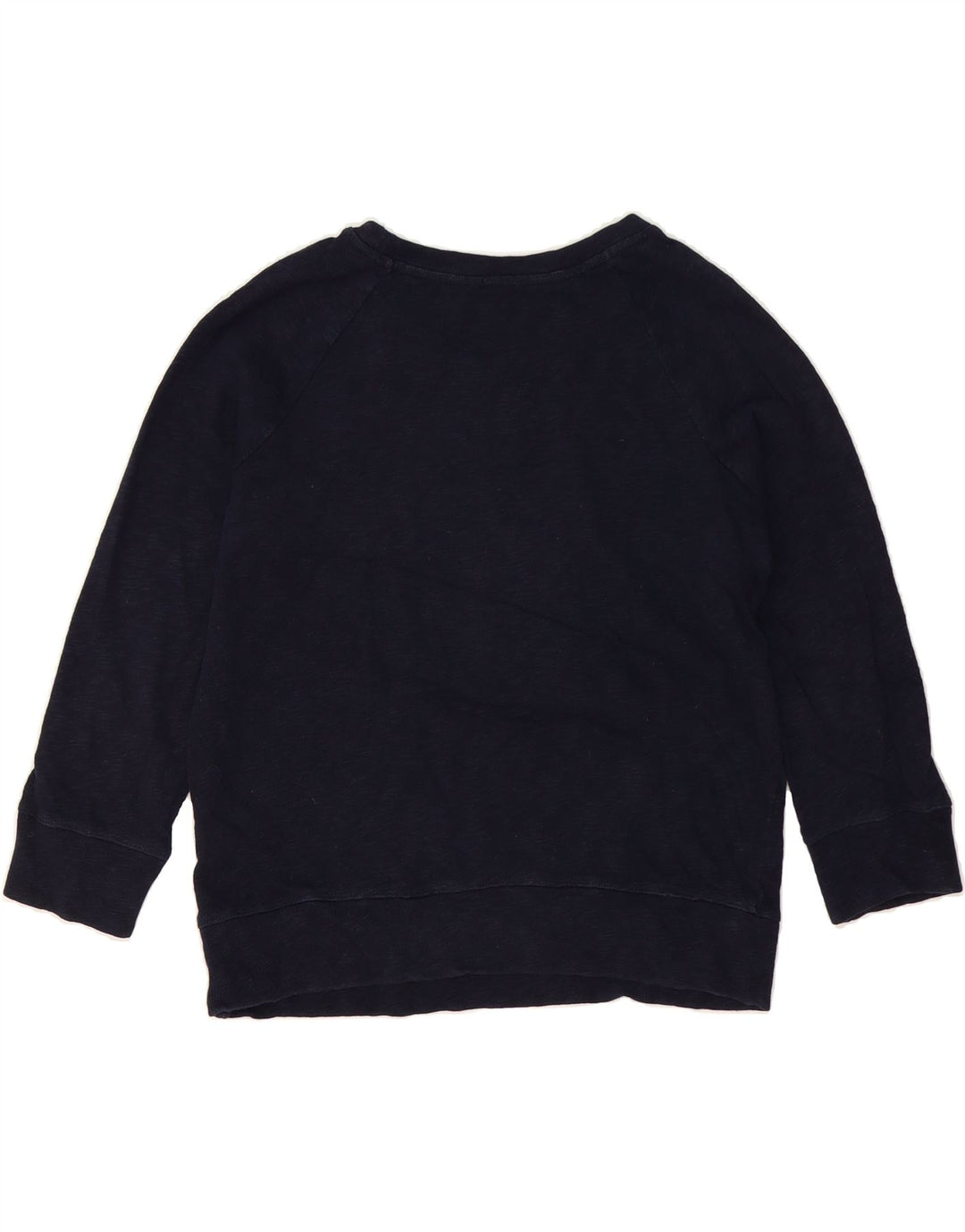 J. CREW Dame Oversized Grafisk Sweatshirt Jumper UK 10 Small Navy Blue