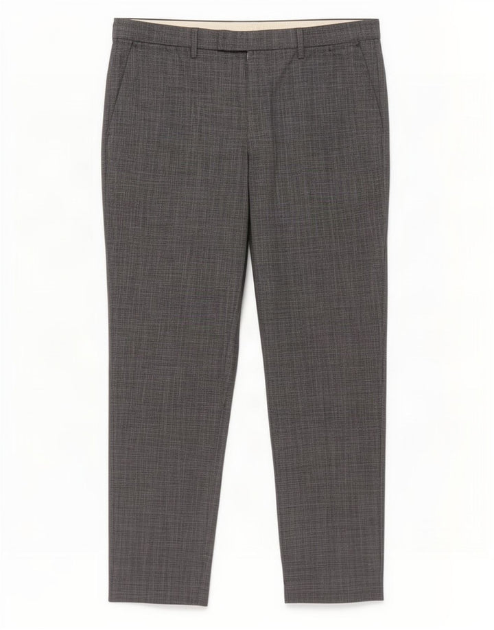 Marks & Spencer Herre Regular Casual Bukser W36 L31 blå ternet polyester