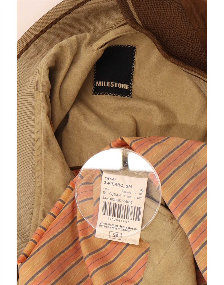 Milestone Bomberjakke til mænd IT 48 4XL Brun Polyester