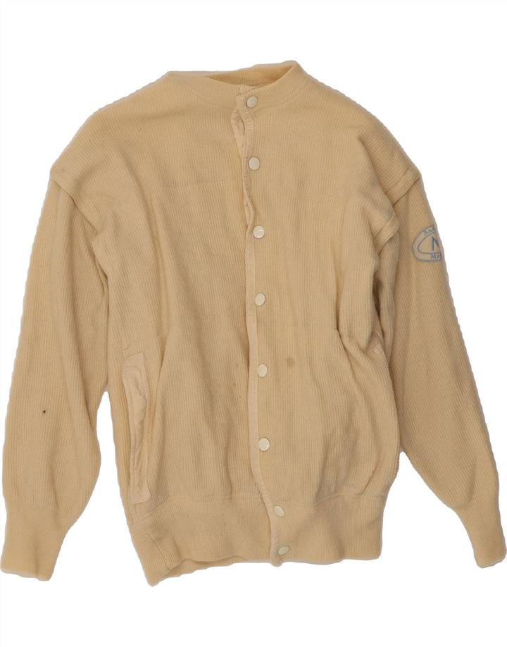 VINTAGE Mens Cardigan Sweater Small Beige Vintage Vintage and Second-Hand Vintage from Messina Hembry 
