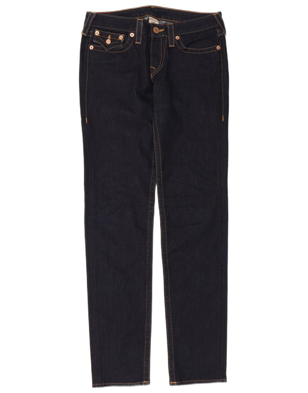 True Religion Dame Slim Jeans W30 L34 Marineblå Bomuld