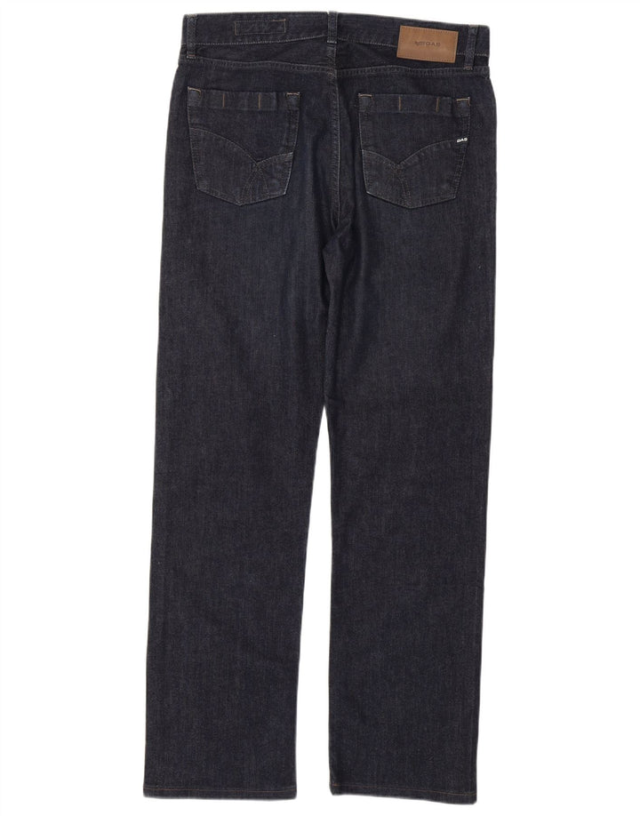 Gas Straight Jeans til mænd W34 L31 Marineblå bomuld