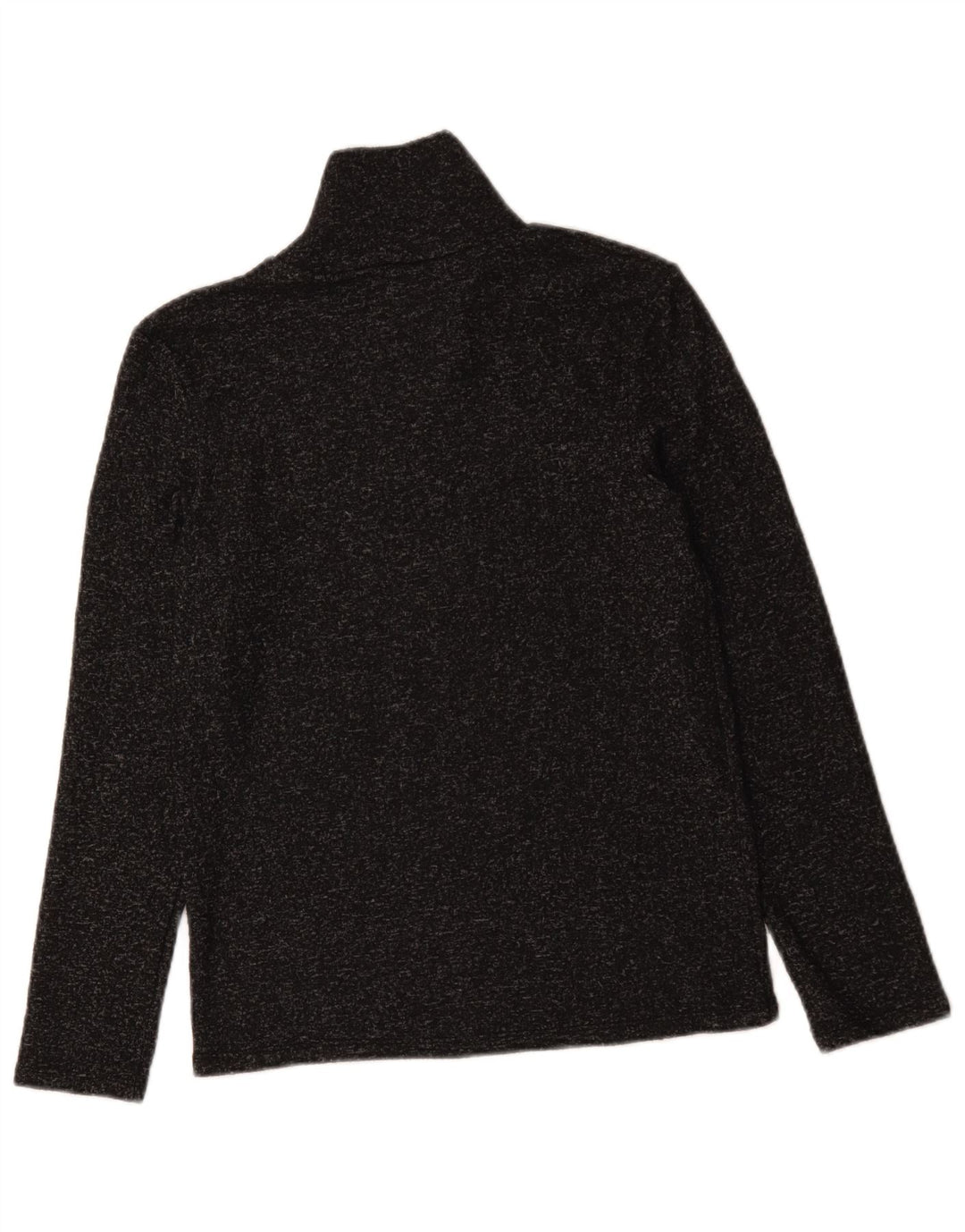 Zara Dame Turtle Neck Jumper Sweater UK 14 Large Black Flecked