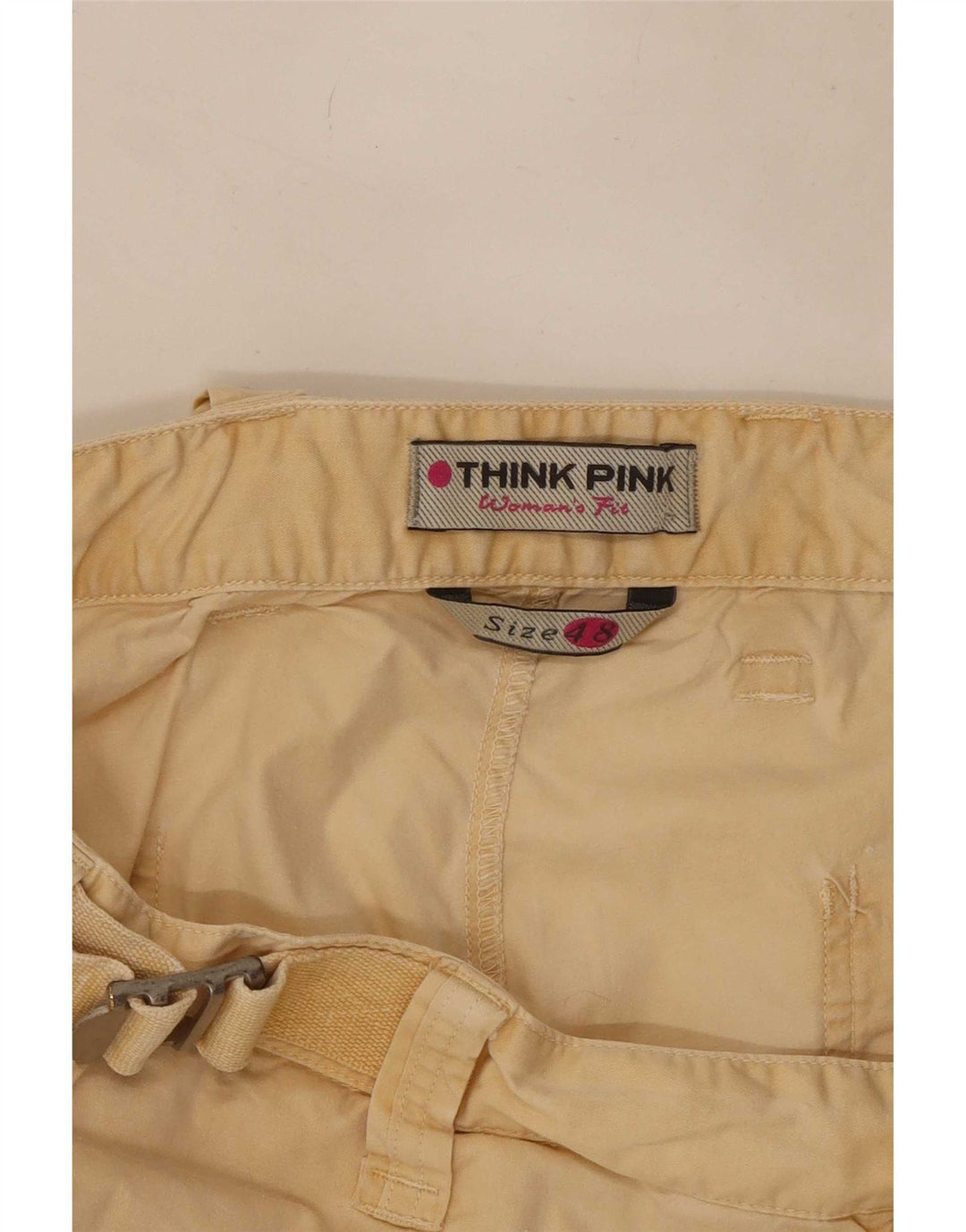 Tænk Pink Dame Cargo Shorts IT 48 XL W36 Beige