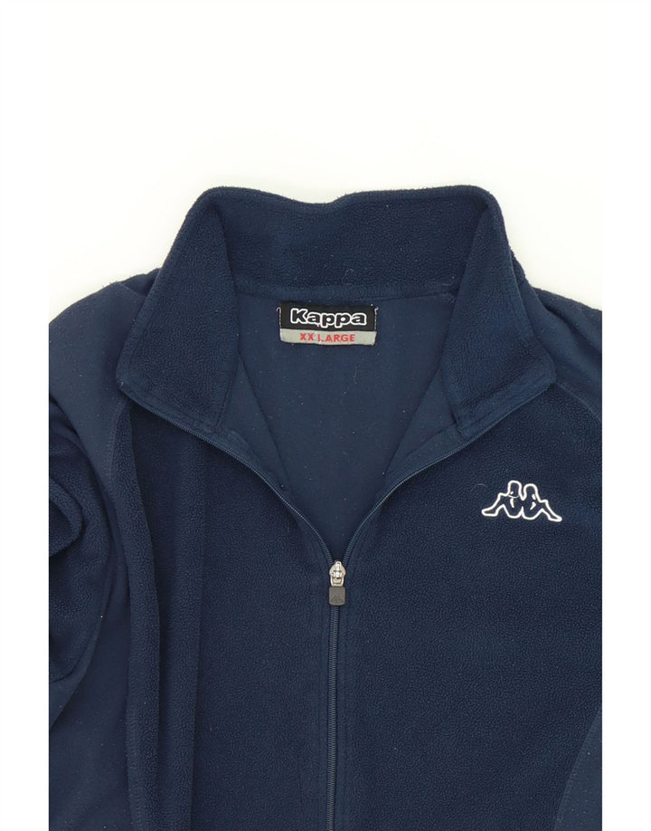 KAPPA Womens Fleece Jacket UK 20 2XL Navy Blue Polyester Vintage Kappa and Second-Hand Kappa from Messina Hembry 