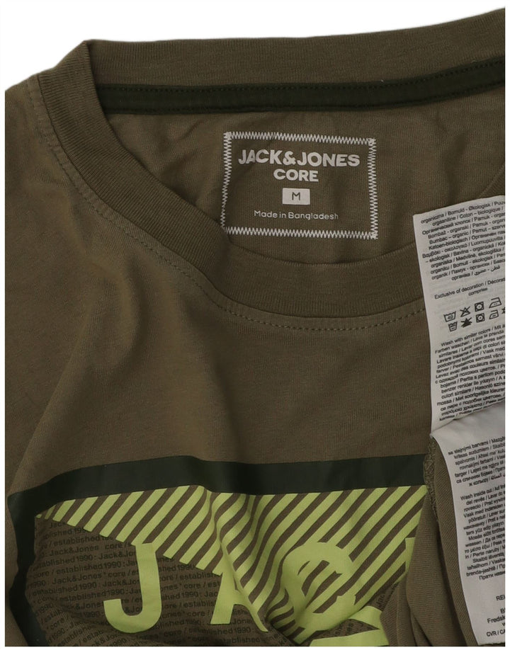 Jack & Jones Herre grafisk T-shirt Top Medium Khaki Bomuld