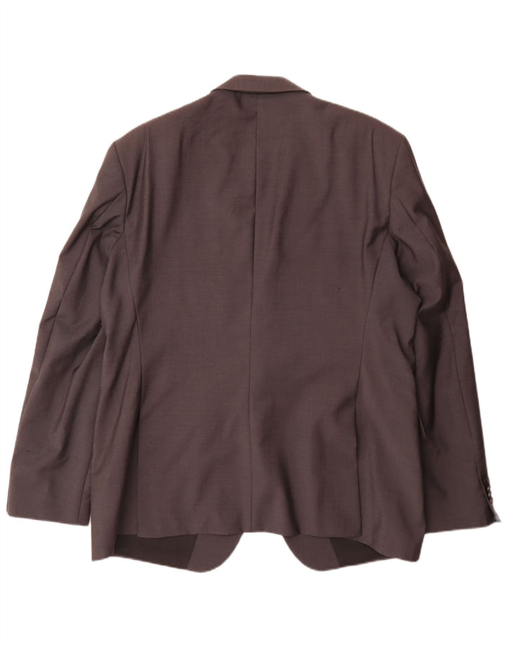 Hugo Boss Herre 2-knaps blazerjakke EU 58 4XL Grå Virgin Wool Classic