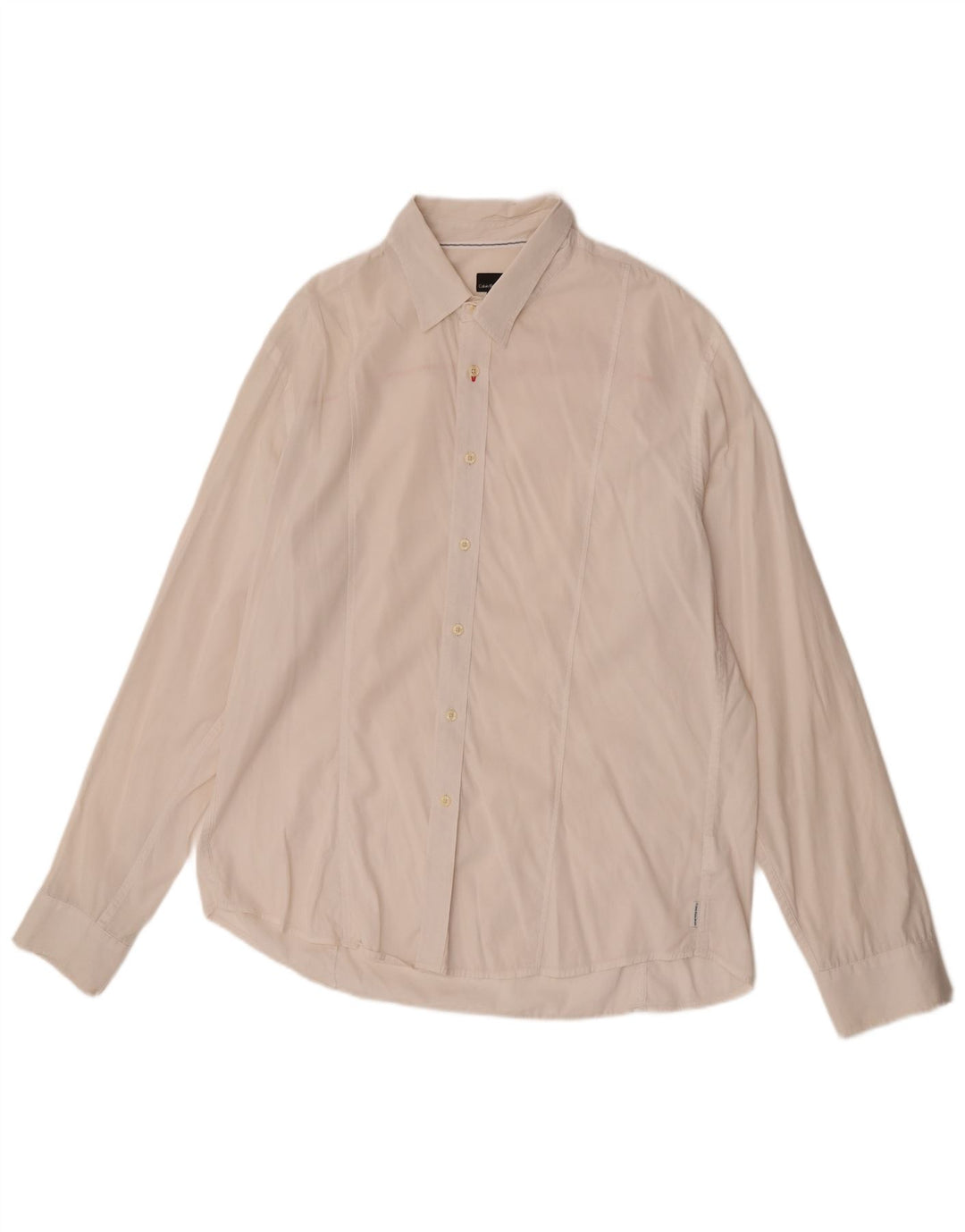 Calvin Klein Jeans Herreskjorte 2XL Off White Bomuld