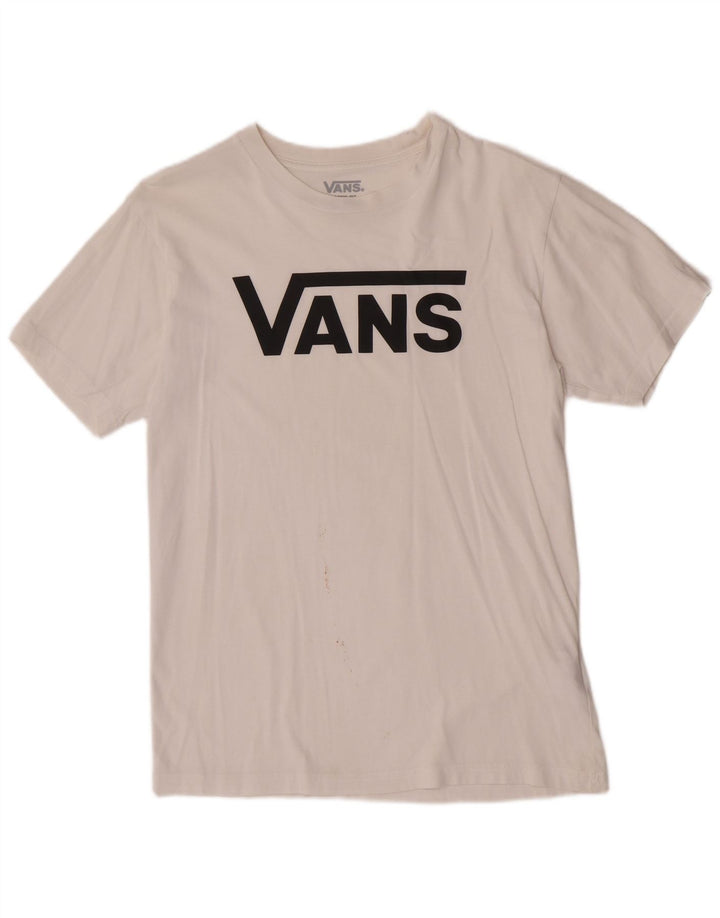 Vans Herre Classic Fit Grafisk T-Shirt Top Lille Hvid Bomuld