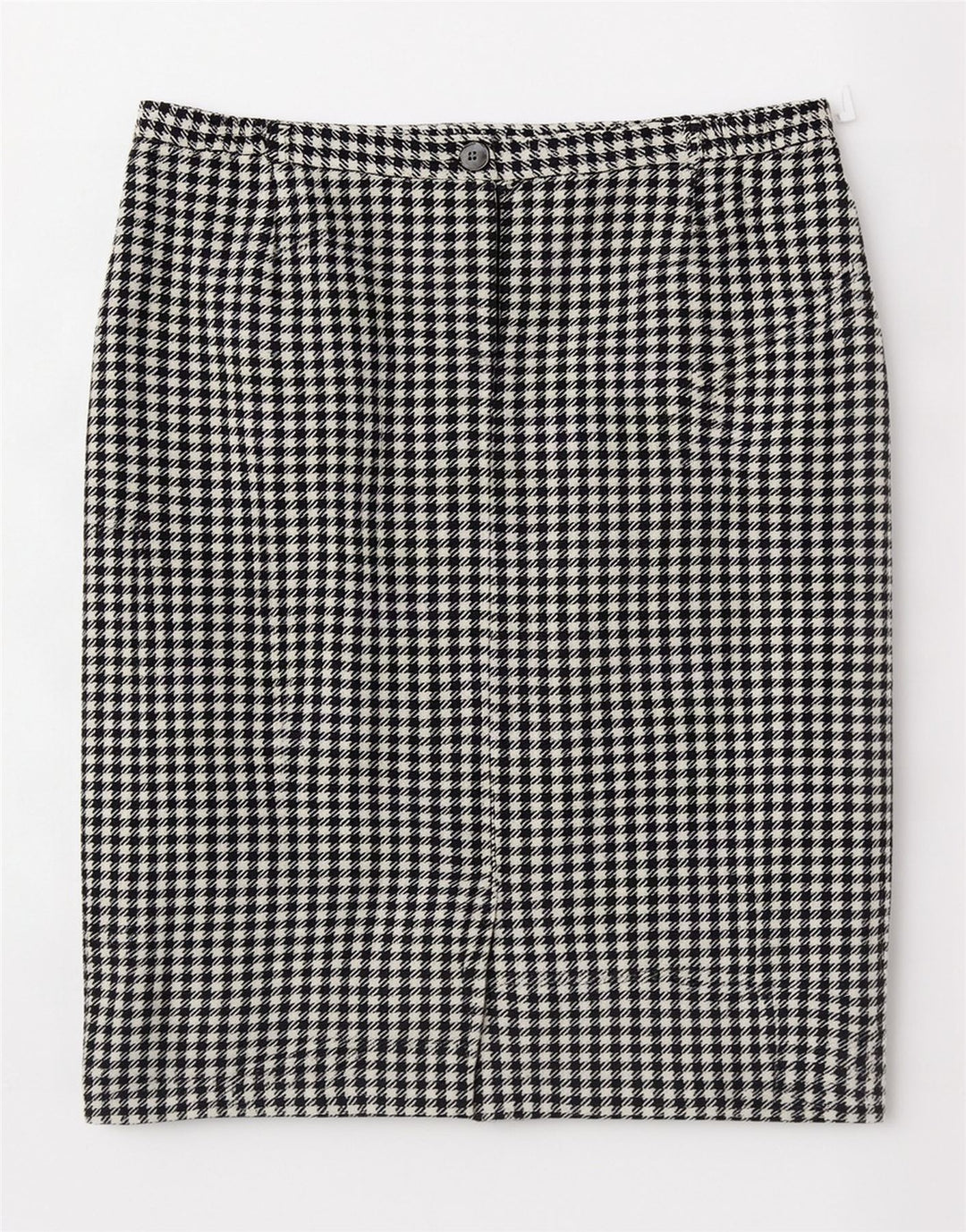 Eastex Dame Midi Nederdel UK 14 Medium W30 Sort Houndstooth Uld