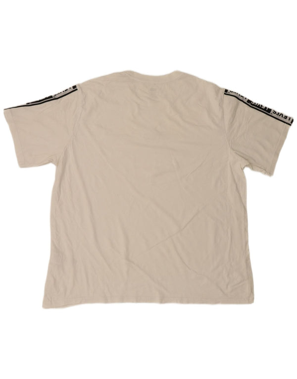 Levi's Herre afslappet grafisk T-shirt top XL hvid bomuld
