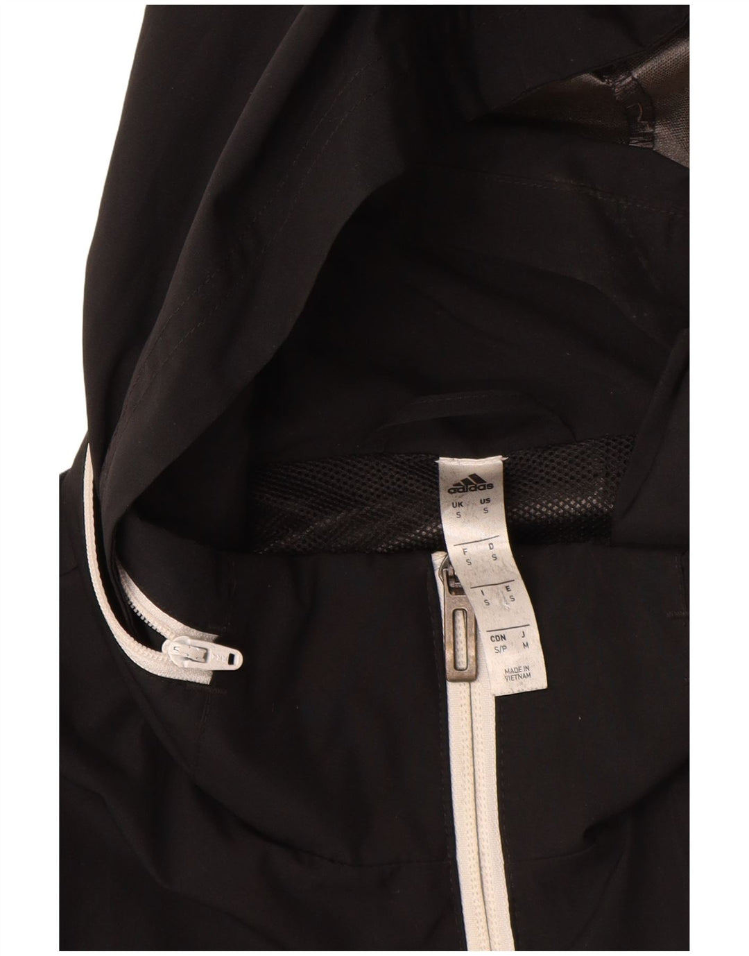 Adidas Træningsdragt med hætte til mænd, lille, sort polyester