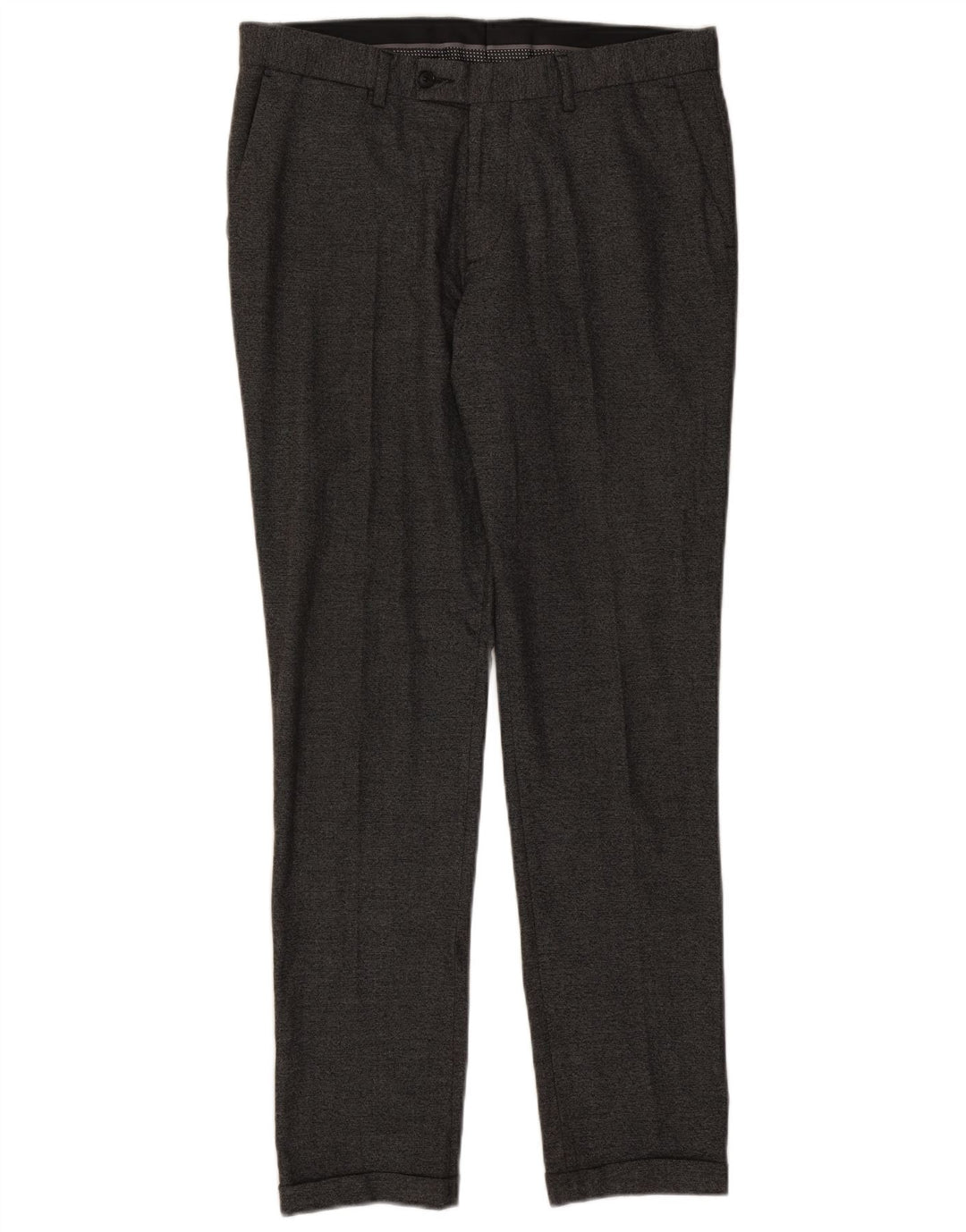 Zara Herre Slim Suit Bukser EU 42 Large W32 L32 Grå Polyester