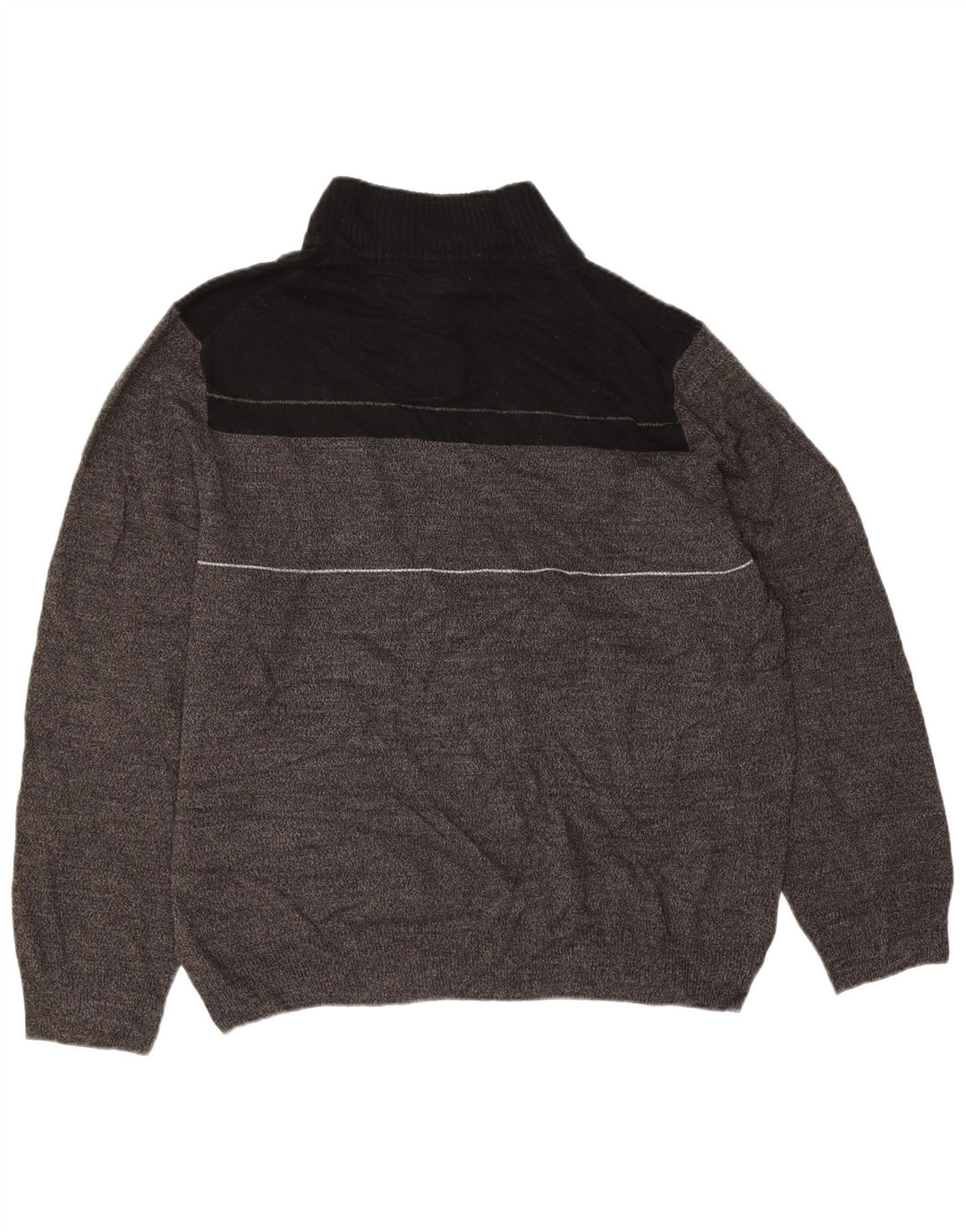 Dockers Herre Zip Neck Sweater XL Grå Colourblock Akryl