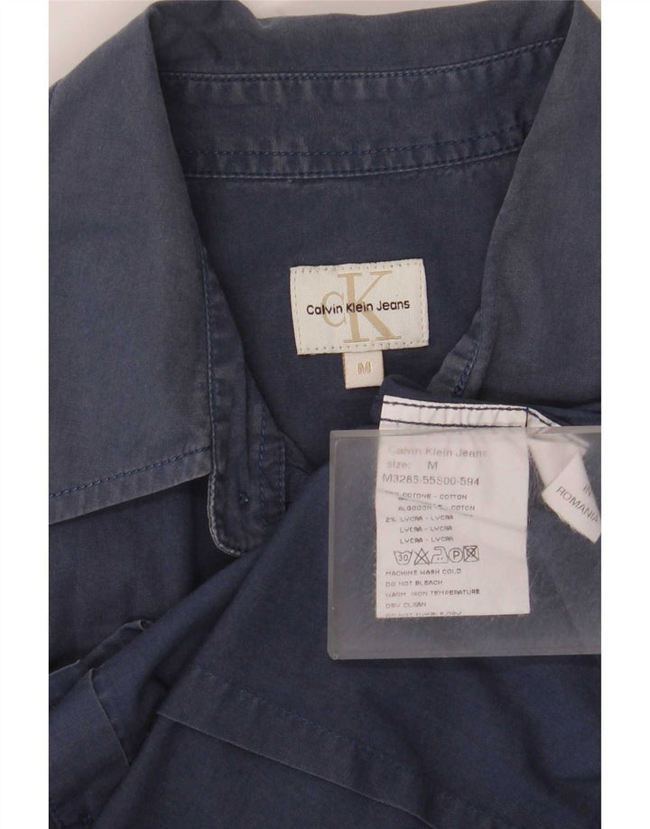 Calvin Klein Jeans Kortærmet Herreskjorte Medium Navyblå Bomuld