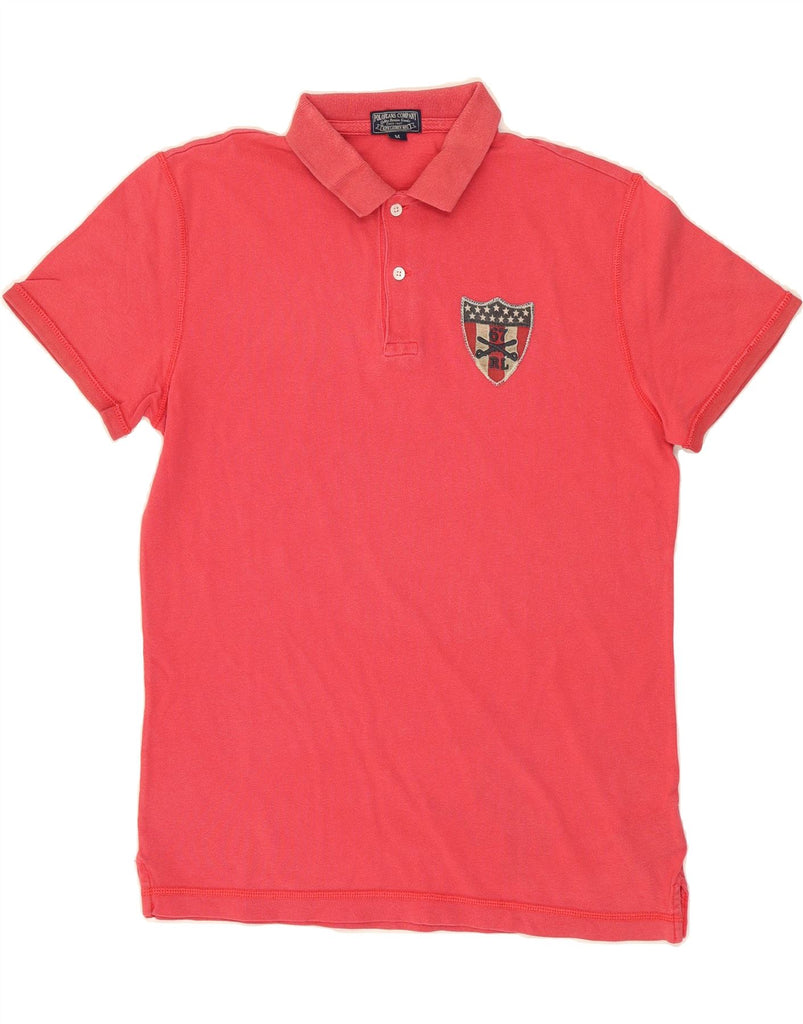 RALPH LAUREN Mens Polo Shirt Medium Pink Cotton Vintage Ralph Lauren and Second-Hand Ralph Lauren from Messina Hembry 