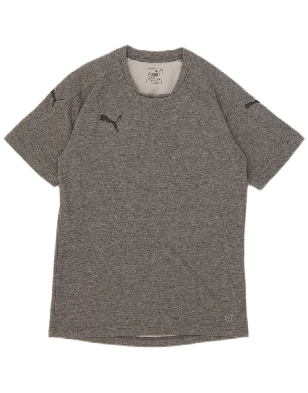 Puma Herre T-shirt Top Medium Grey Flecked Bomuld