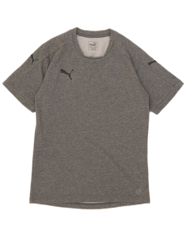Puma Herre T-shirt Top Medium Grey Flecked Bomuld