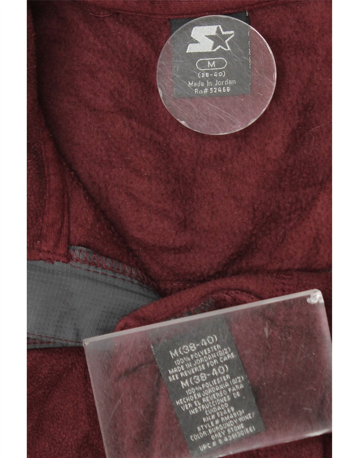 Starter Herre lynlås-hals Fleece Jumper UK 38/40 Medium Maroon Colourblock