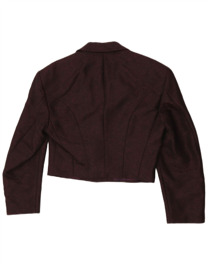 Wilvorst Herre Crop 1-knap blazerjakke UK 34 XS Lilla viskose