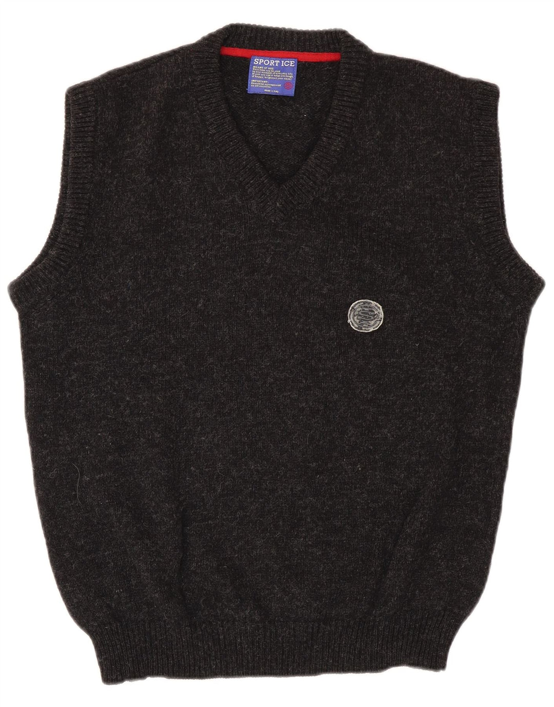 Sport Ice Herre Iceberg Vest Tank Top Medium Grey Flecked Virgin Wool