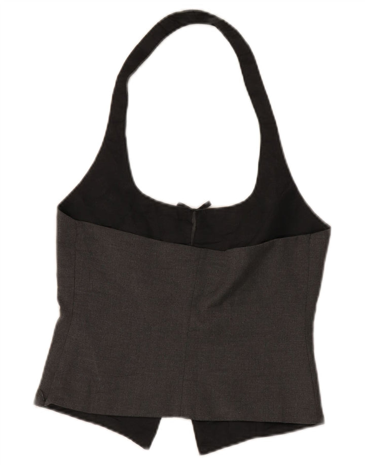 Zara Womens Crop Halter Top UK 8 Small Grå