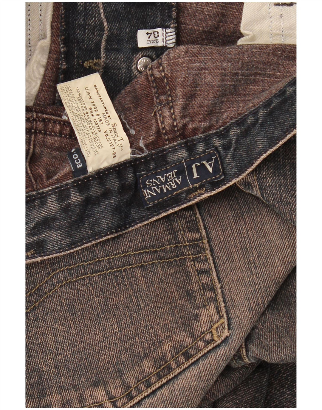 ARMANI Womens Cropped Jeans W34 L26 Blue Cotton
