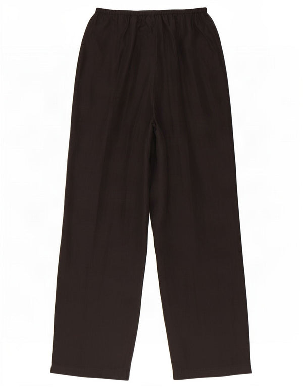 Monsoon Dame Loose Fit Casual Bukser UK 12 Medium W32 L30 Sort Silke