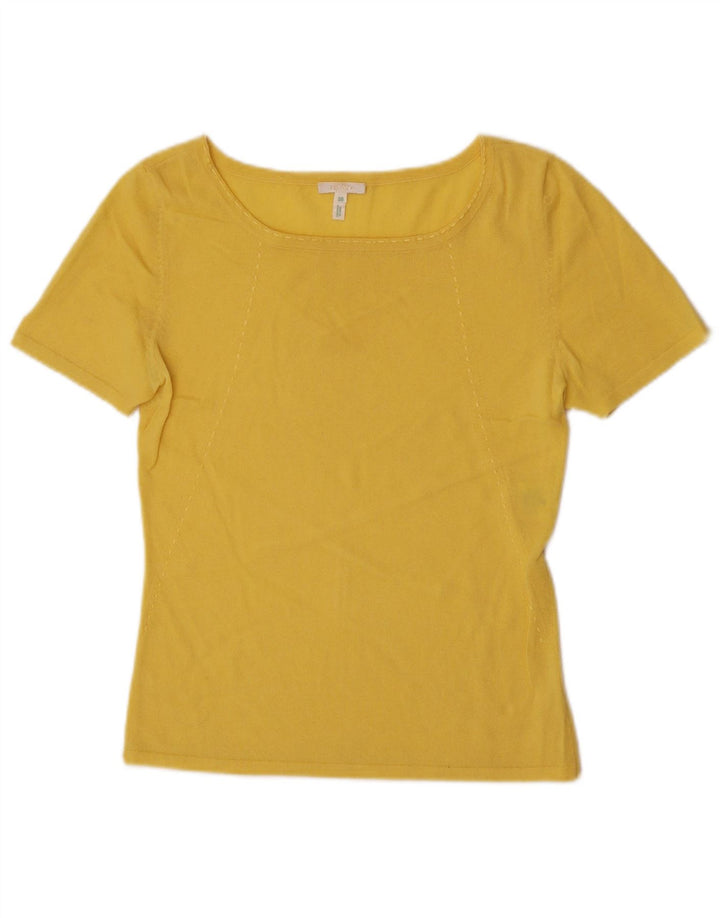Escada T-Shirt Top EU 36 Small Yellow Cashmere