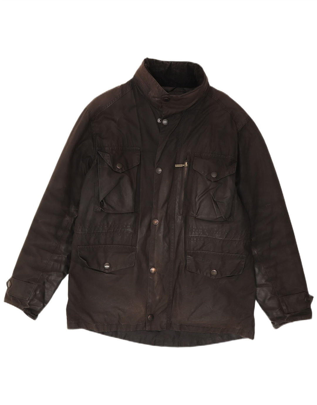 BARBOUR Herre vokset bomuldsjakke UK 38 Medium Brun
