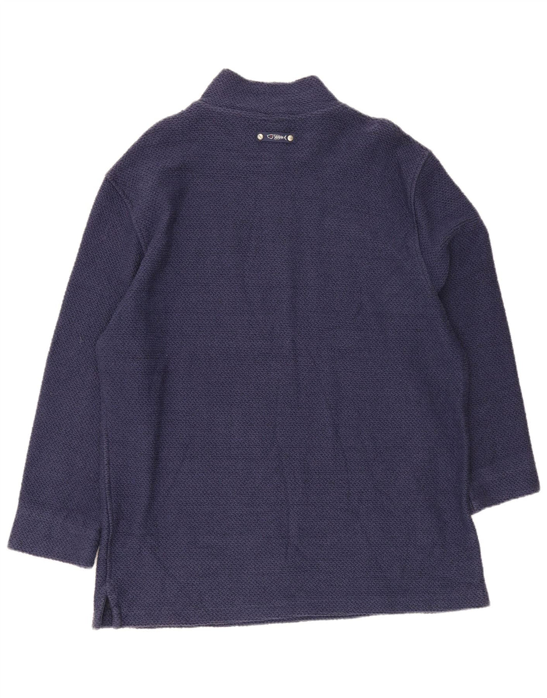 Weird Fish Herre Zip Neck Sweatshirt Jumper 2XL Navy Blue Bomuld