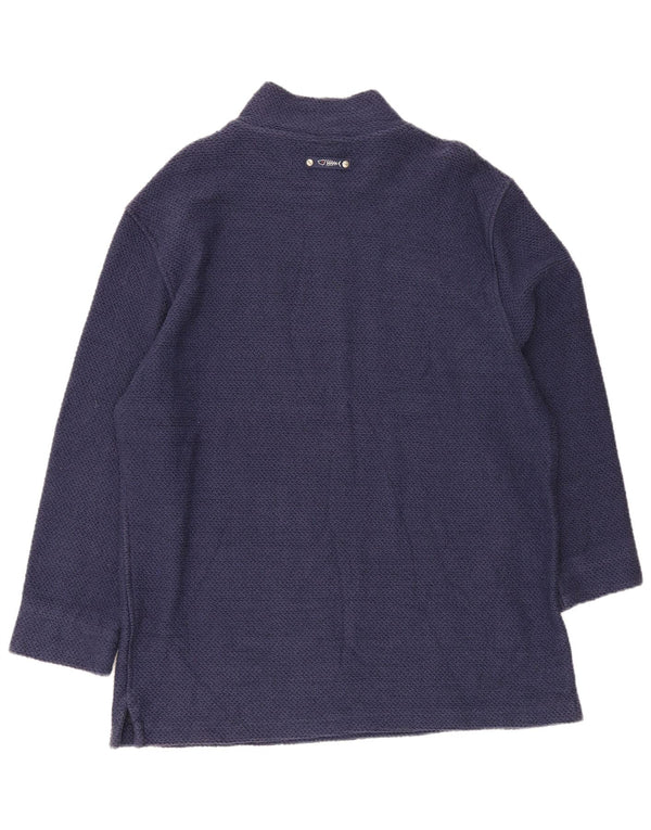 Weird Fish Herre Zip Neck Sweatshirt Jumper 2XL Navy Blue Bomuld