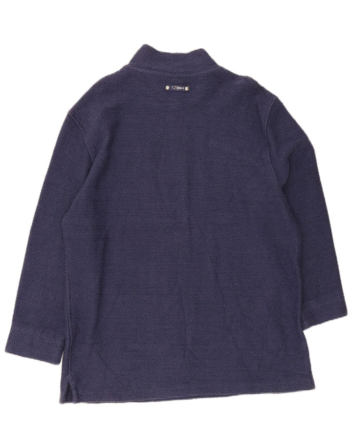 Weird Fish Herre Zip Neck Sweatshirt Jumper 2XL Navy Blue Bomuld
