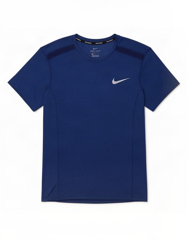 Nike herre Dri Fit T-shirt top lille marineblå polyester