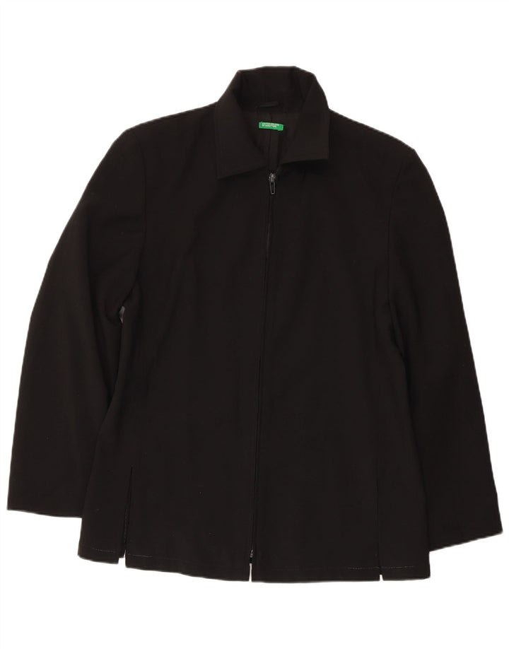 BENETTON Dame Blazer Jacket UK 12 Medium Sort