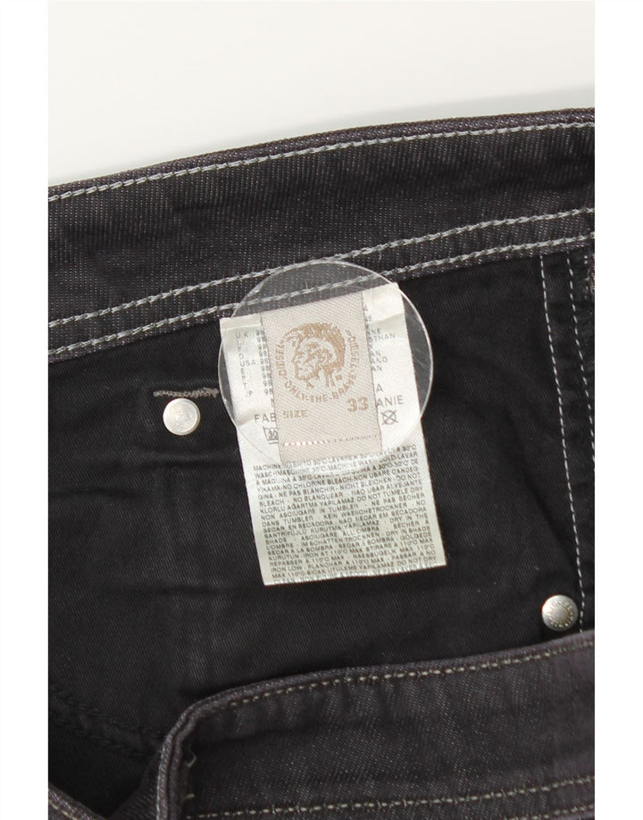 DIESEL Straight Jeans til mænd W33 L30 Grå bomuld