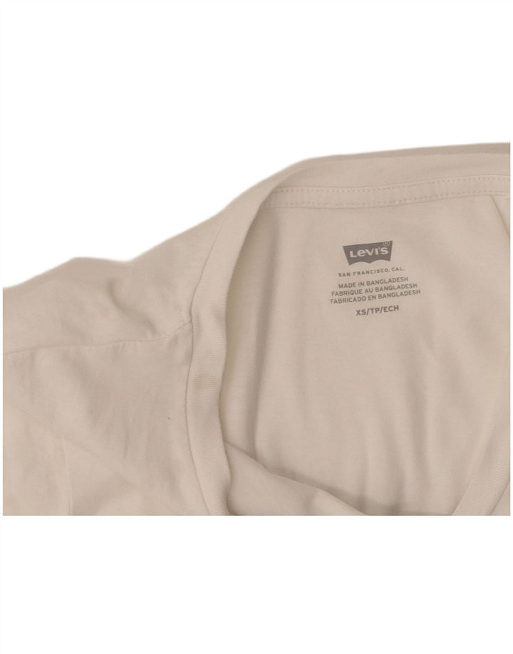 LEVI'S Grafisk T-shirt top til kvinder DK 6 XS Hvid